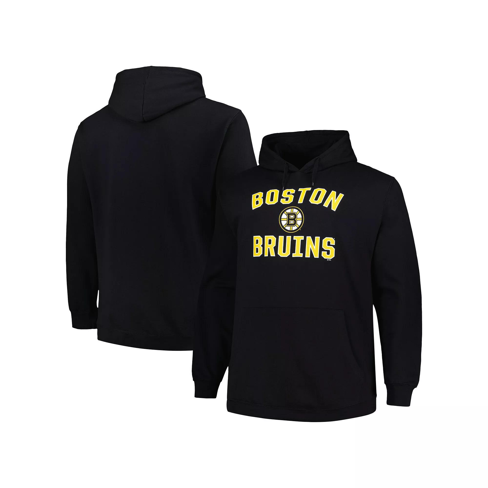 Men's Profile Black Boston Bruins Big & Tall Arch Over Logo Pullover Hoodie,  Product Image