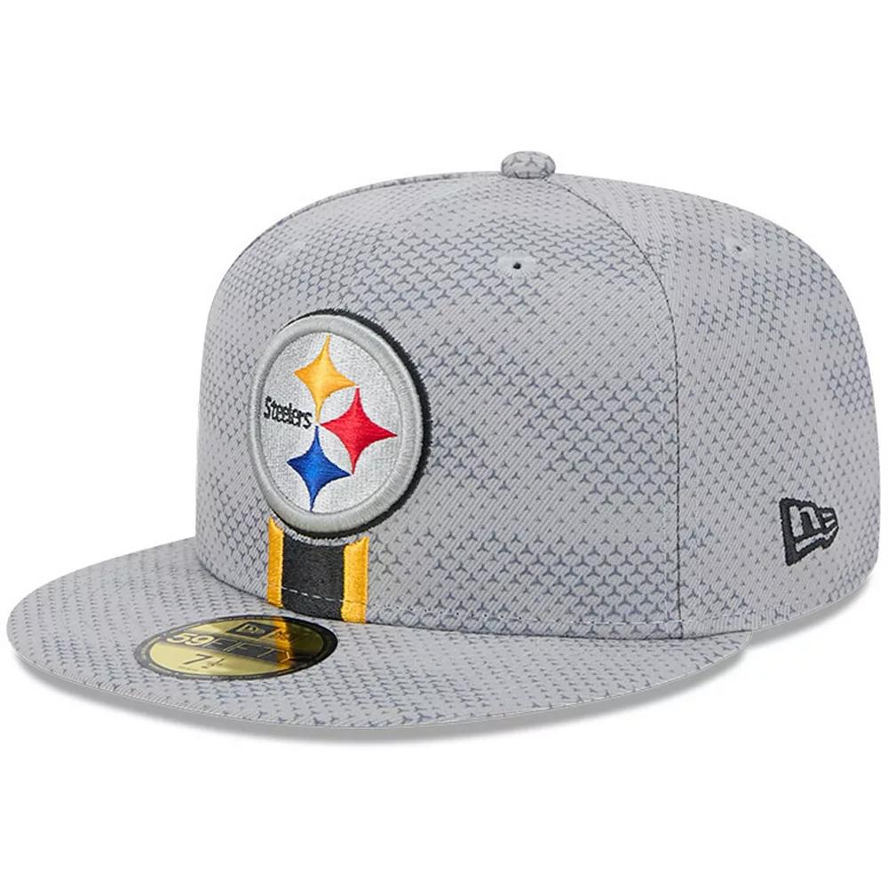 Men's New Era Gray Pittsburgh Steelers 2024 Sideline 59FIFTY Fitted Hat, Size: 7, Grey Product Image