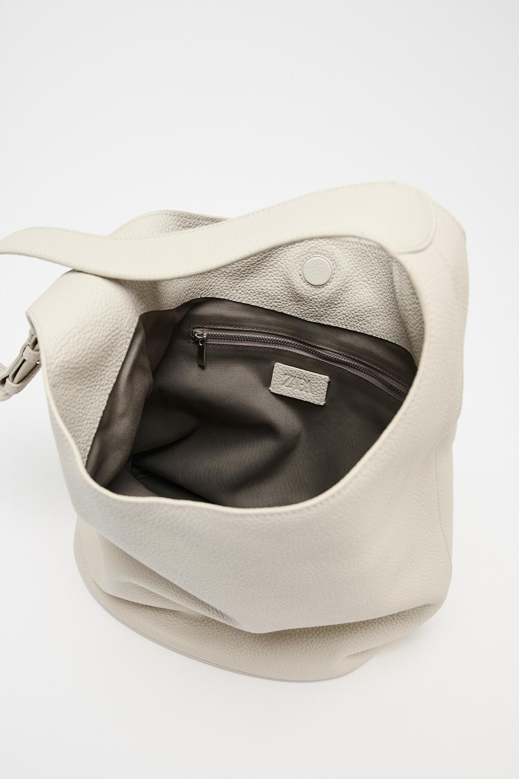 LEATHER SHOULDER BUCKET BAG Product Image