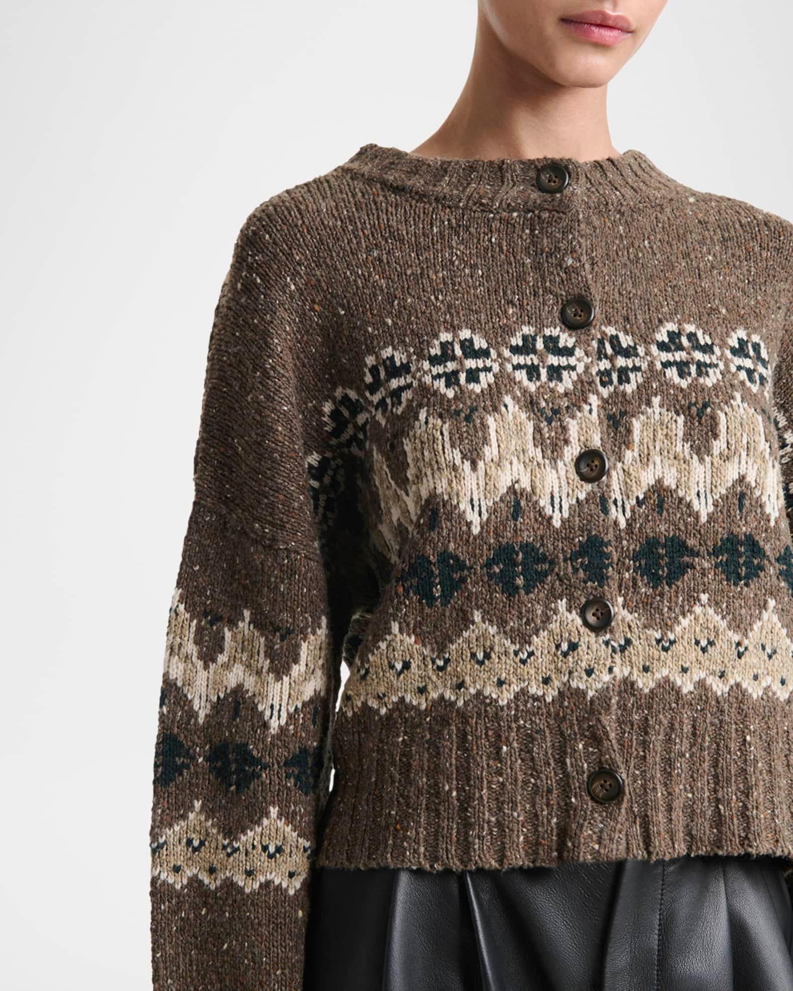 Cammie Fair Isle Crop Cardigan Product Image