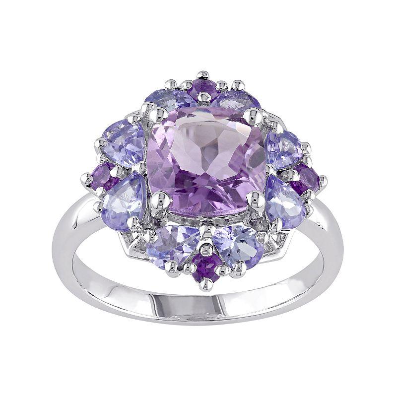 Stella Grace Amethyst & Tanzanite Sterling Silver Flower Ring, Women's, Size: 6, Purple Product Image