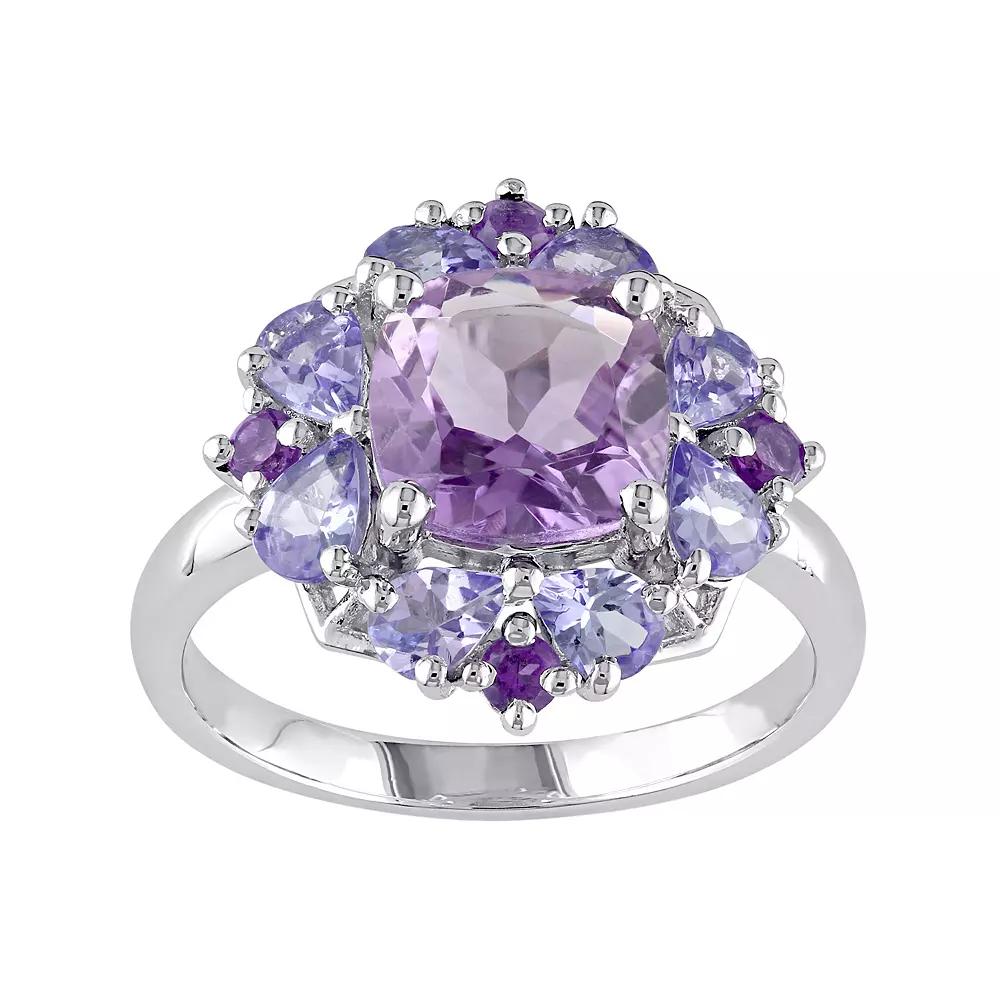 Stella Grace Amethyst & Tanzanite Sterling Silver Flower Ring, Women's, Size: 6, Purple Product Image