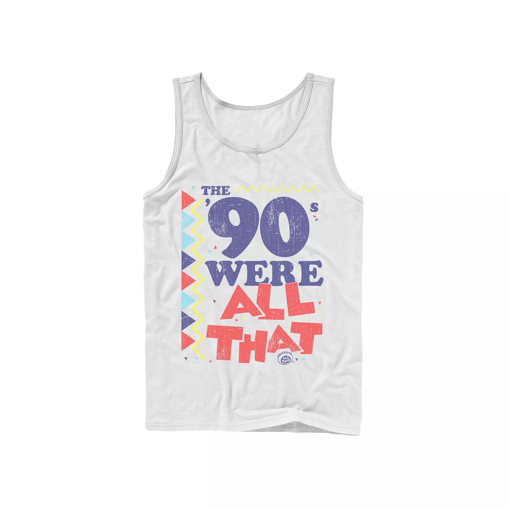 Men's Nickelodeon All That The Nineties Were Retro Poster Graphic Tank Top,  Product Image