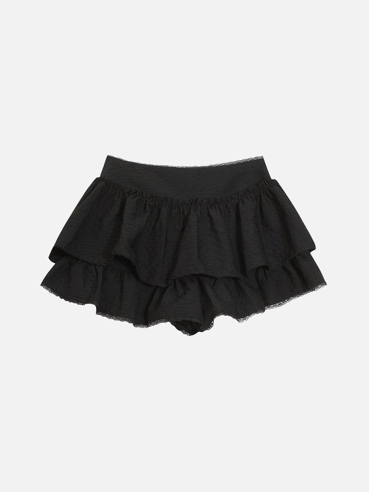 Aelfric Eden Lace Patchwork Wrinkle Skirt Female Product Image