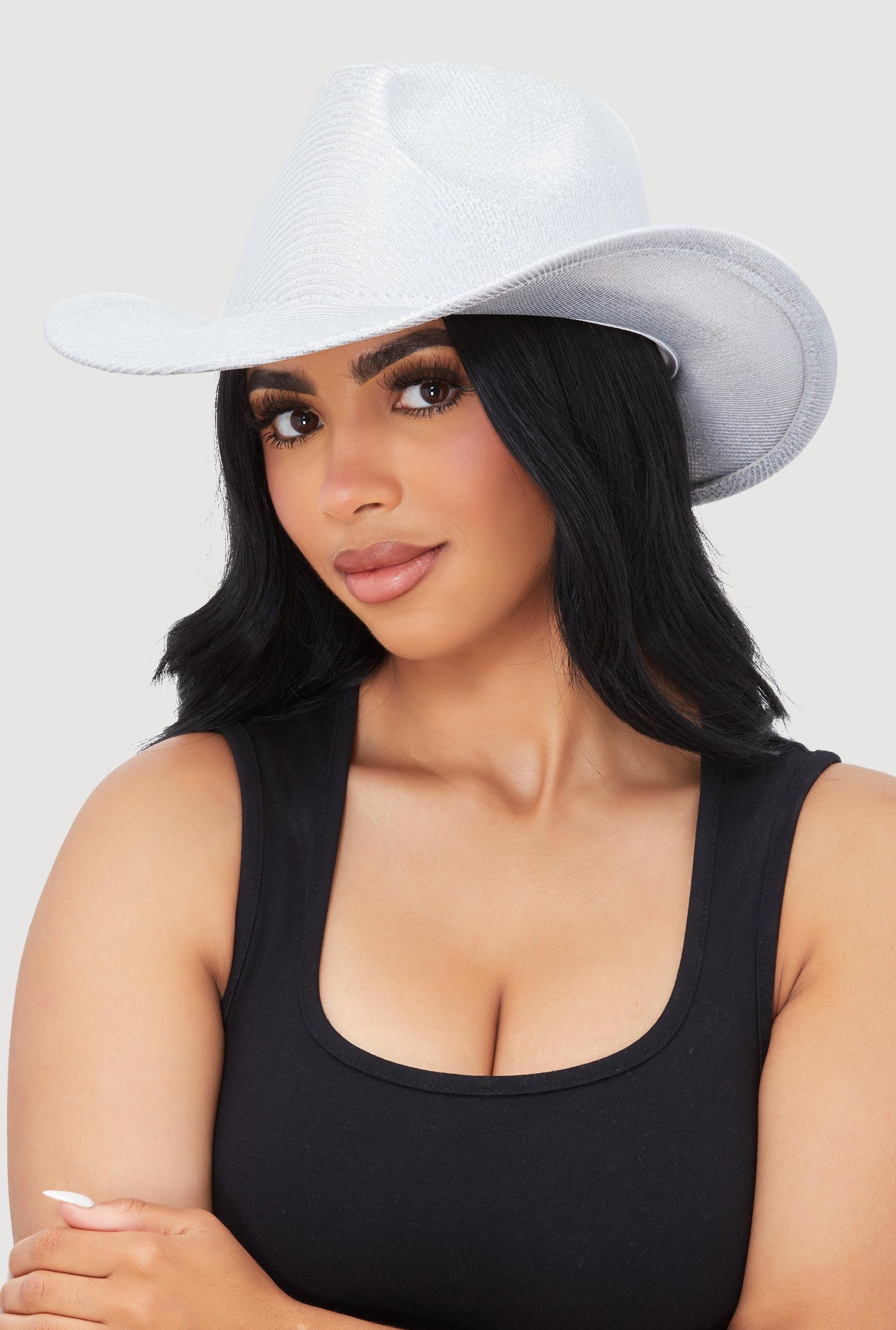 Chic Metallic Cowboy Hat Unisex Product Image