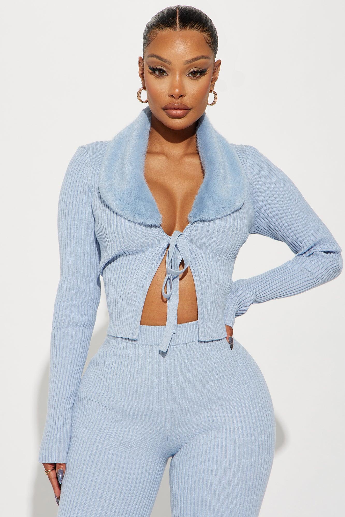 Sincerely Yours Sweater Pant Set - Light Blue Product Image