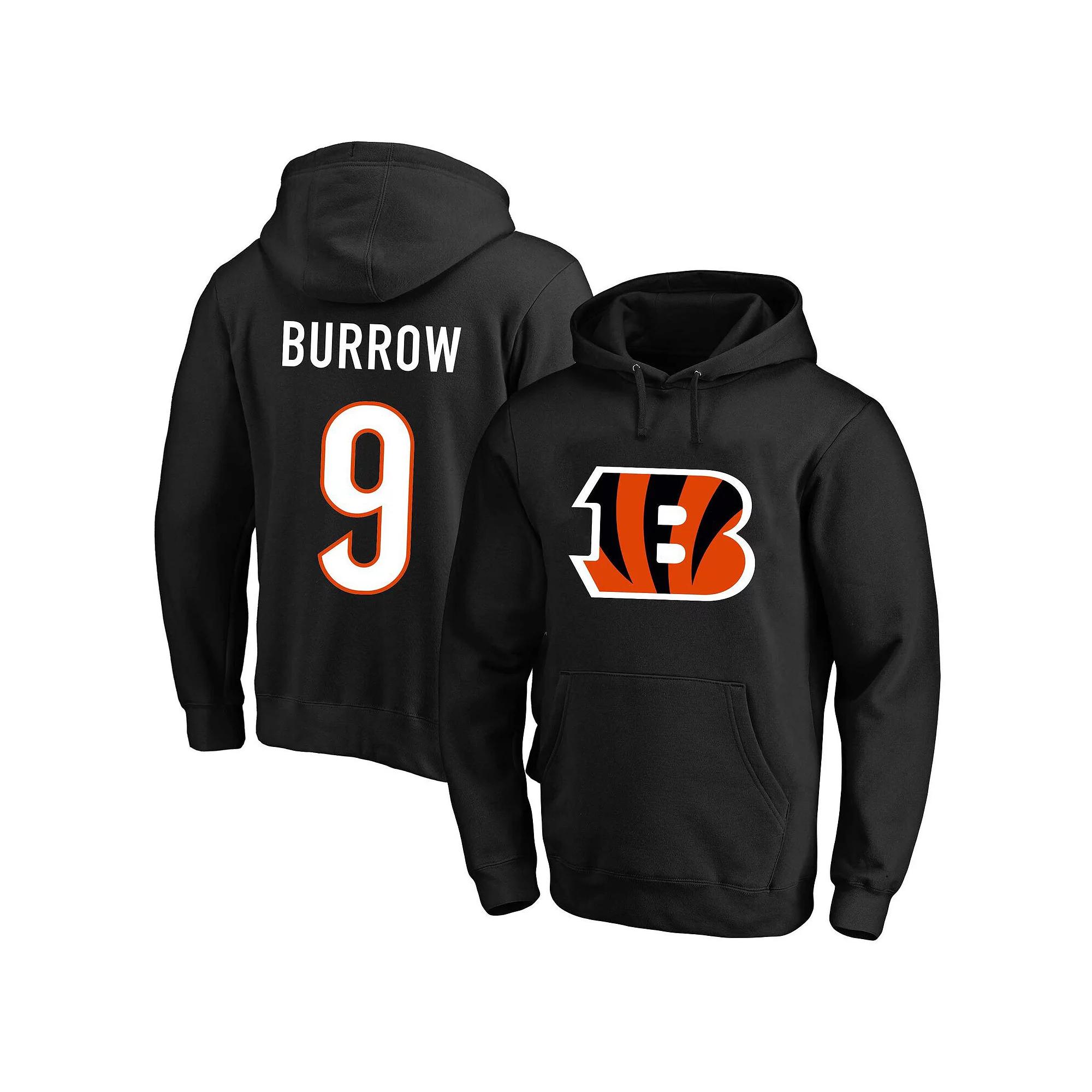 Men's Fanatics Branded Joe Burrow Black Cincinnati Bengals Big & Tall Fleece Name & Number Pullover Hoodie,  Product Image