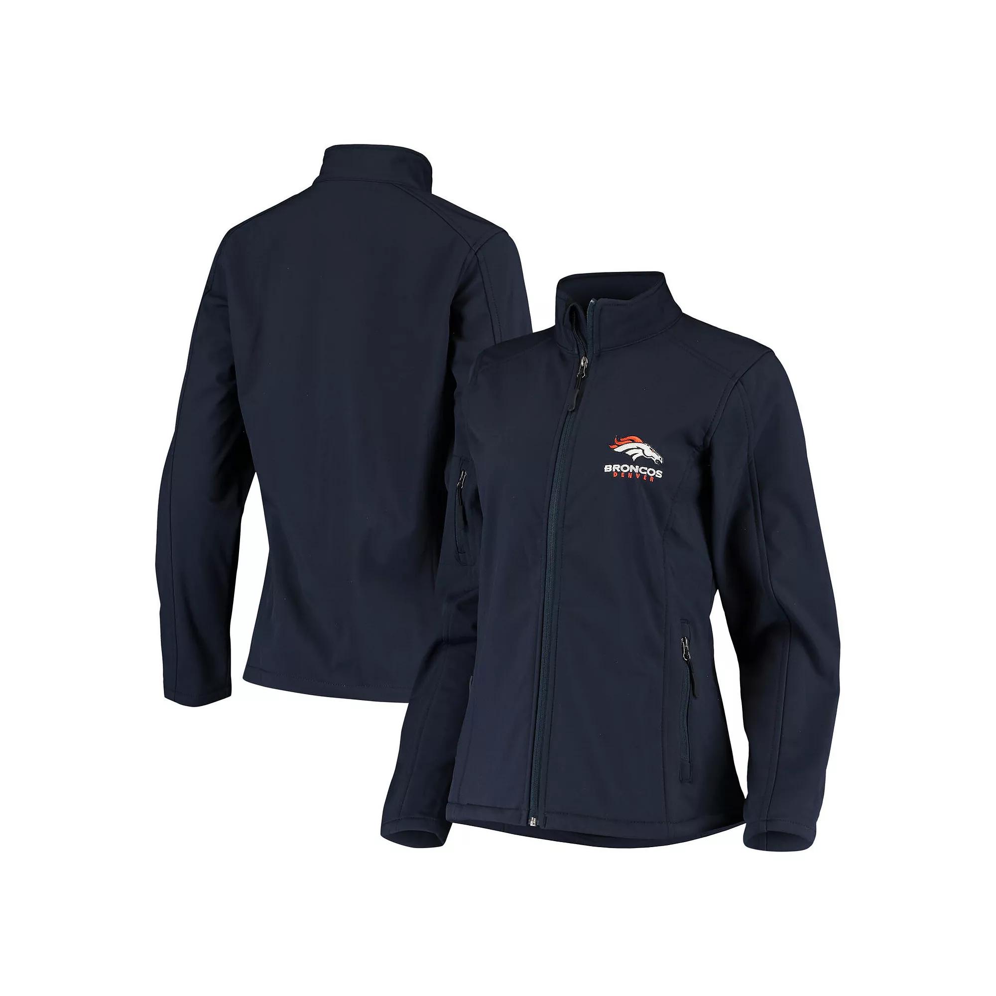 Women's Navy Denver Broncos Full-Zip Sonoma Softshell Jacket, Size: 2XL, Blue Product Image