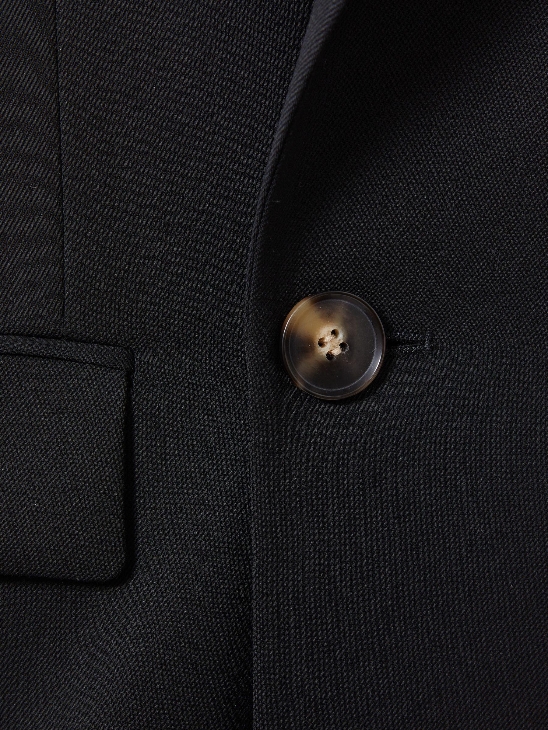 Wool Blend Double Breasted Waistcoat in Black Product Image