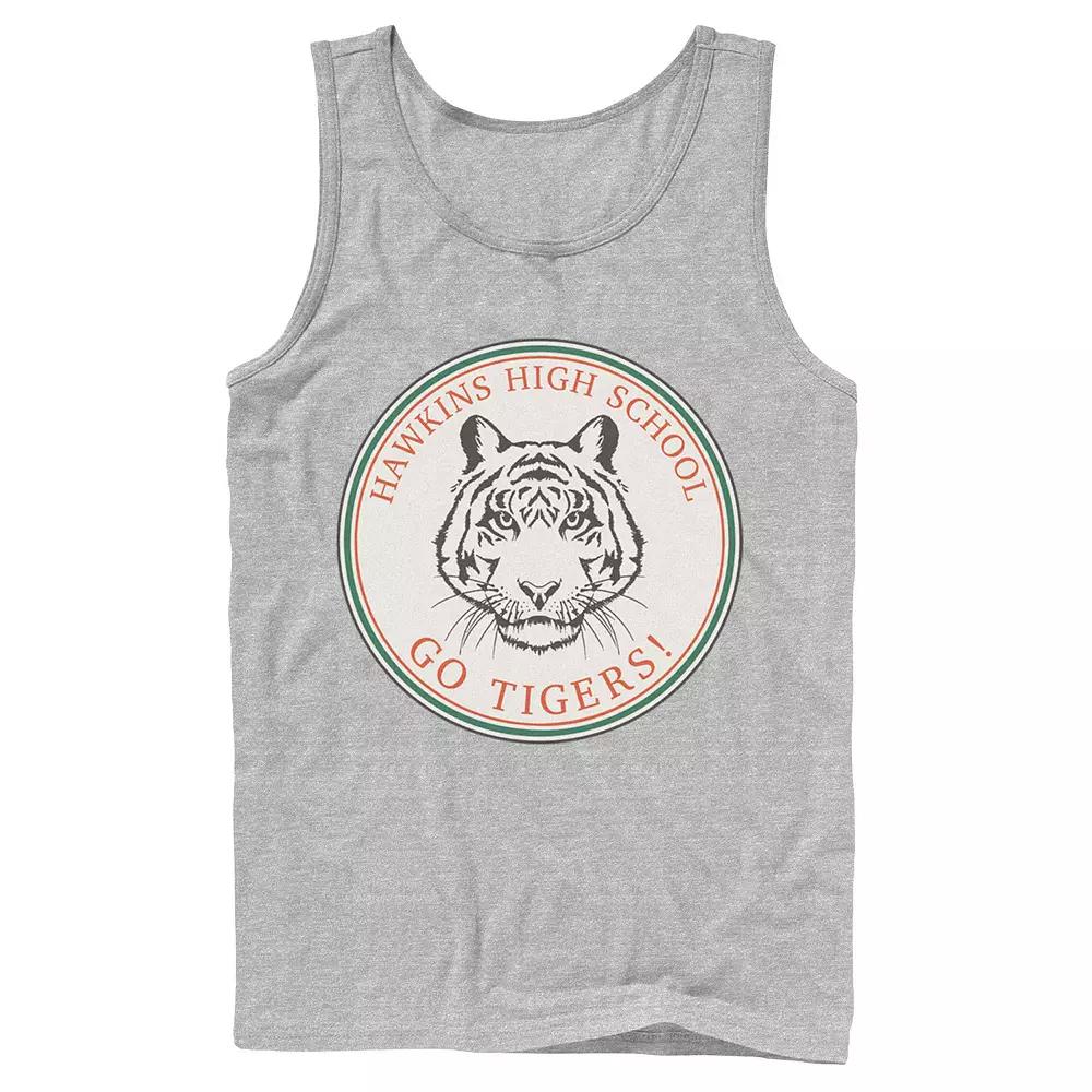 Men's Stranger Things Hawkins High School Go Tigers Logo Tank Top,  Product Image