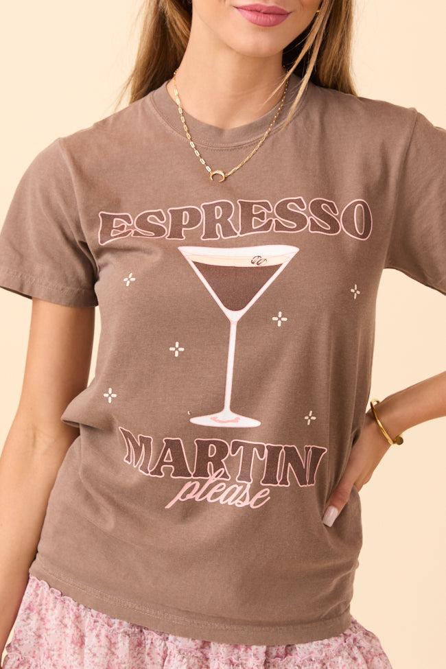 Espresso Martini Please Brown Graphic Tee Girls Product Image