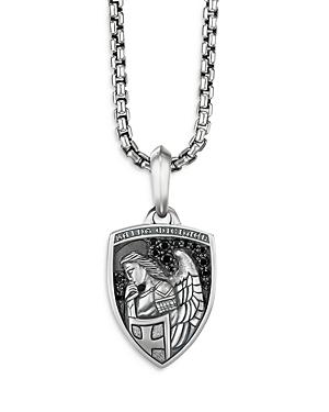 Mens St. Michael Amulet in Sterling Silver Product Image