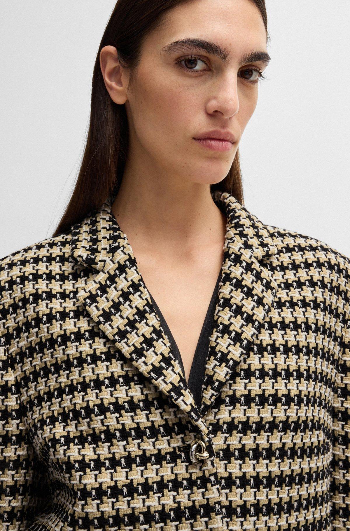 Cropped regular-fit jacket in tweed Product Image