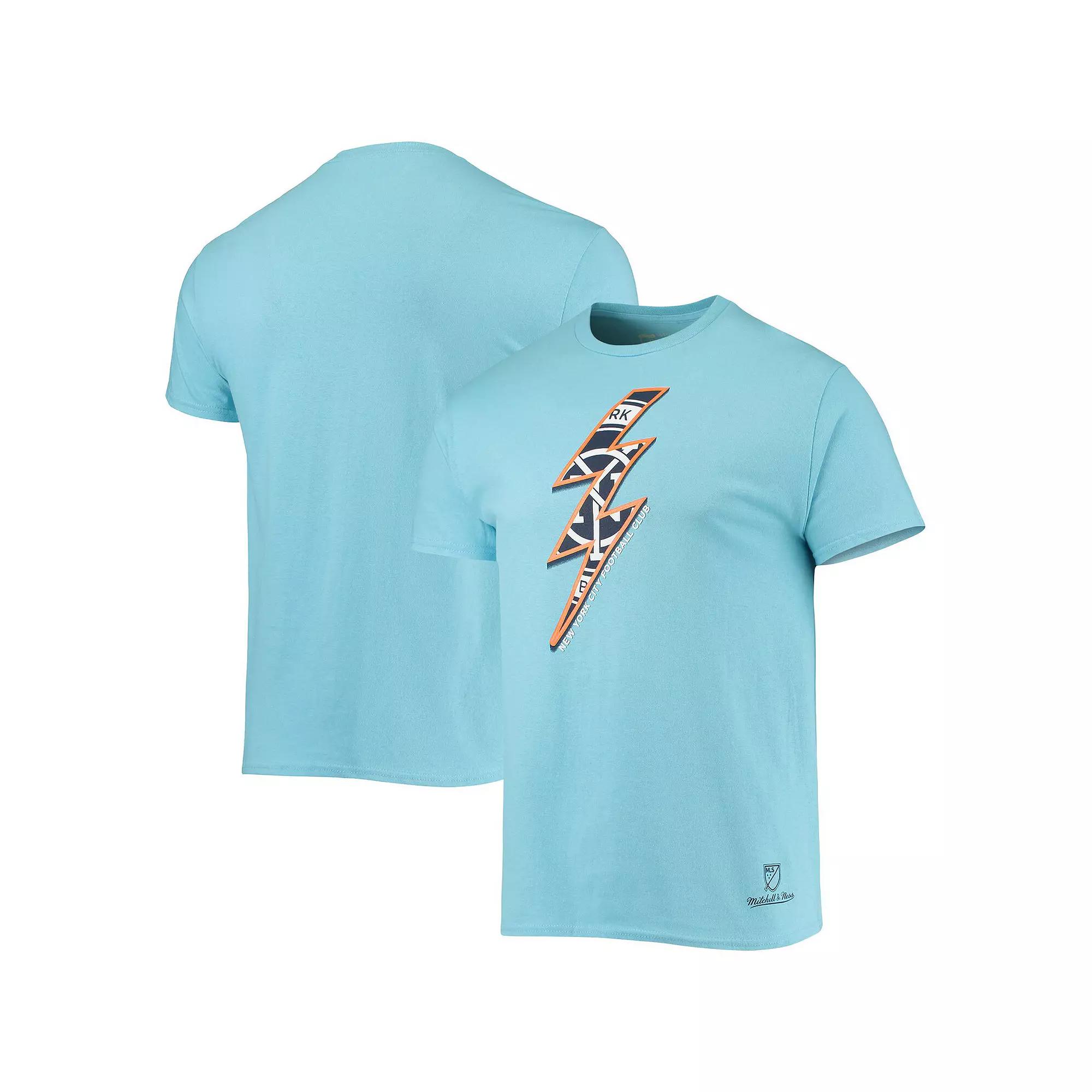 Men's Mitchell & Ness Sky Blue New York City FC Voltage T-Shirt, Size: 2XL, Light Product Image