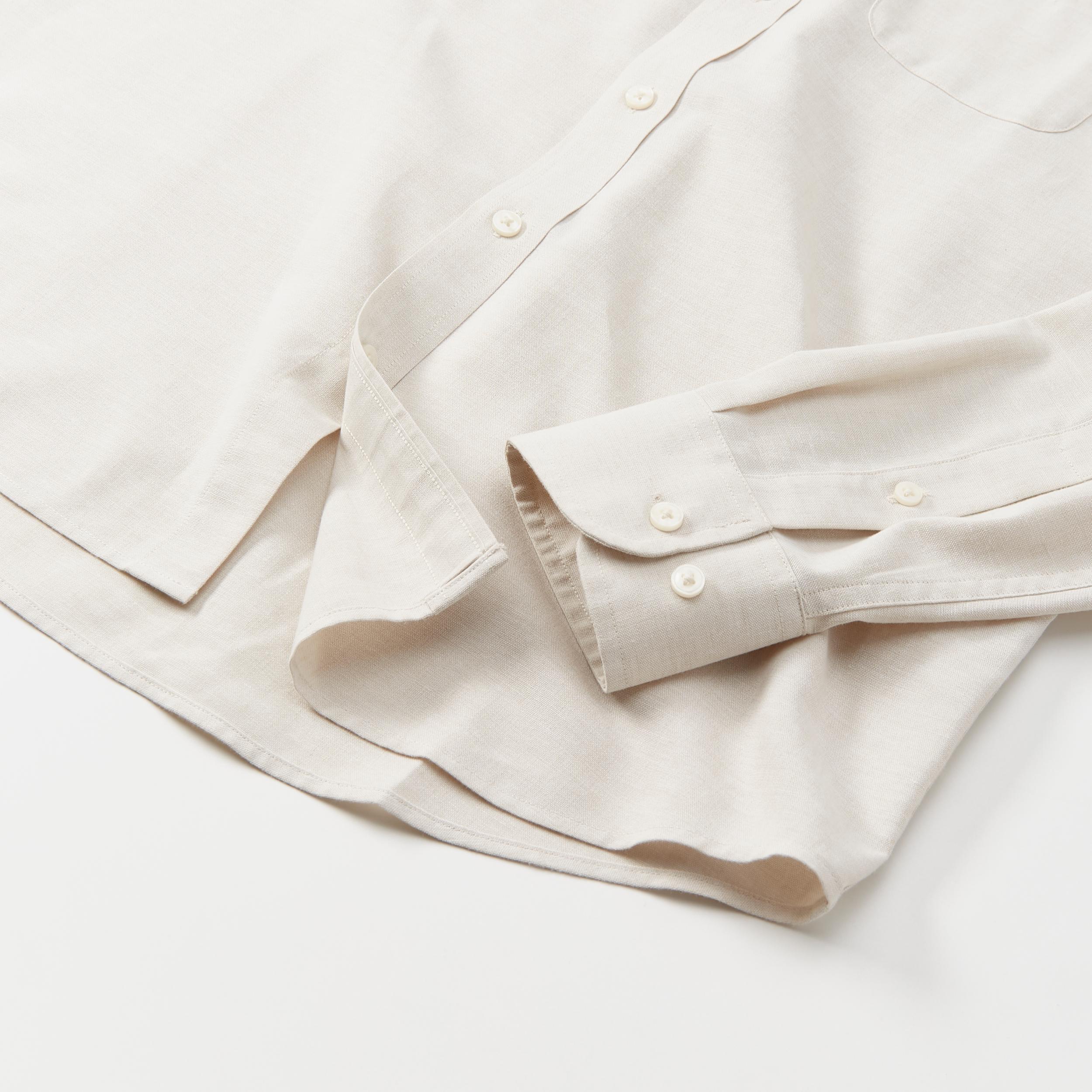 Wrinkle-Free Linen Long Sleeve Shirt Product Image