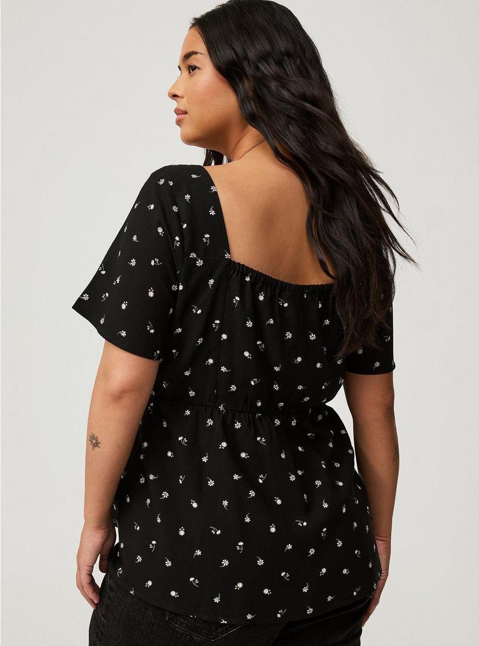 Babydoll Lace-Up Top Product Image