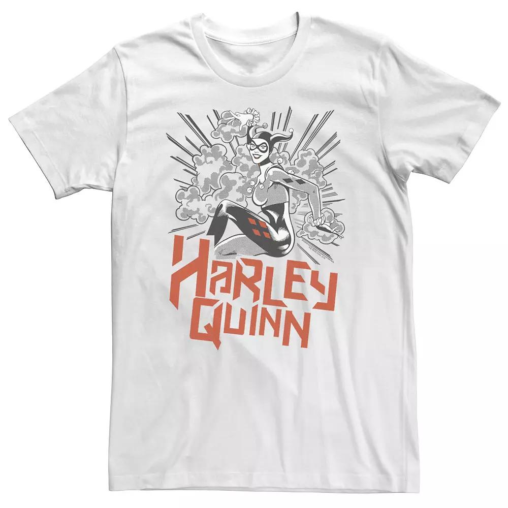 Big & Tall DC Comics Batman Harley Quinn Black & White Color Pop Logo Tee, Men's,  Product Image