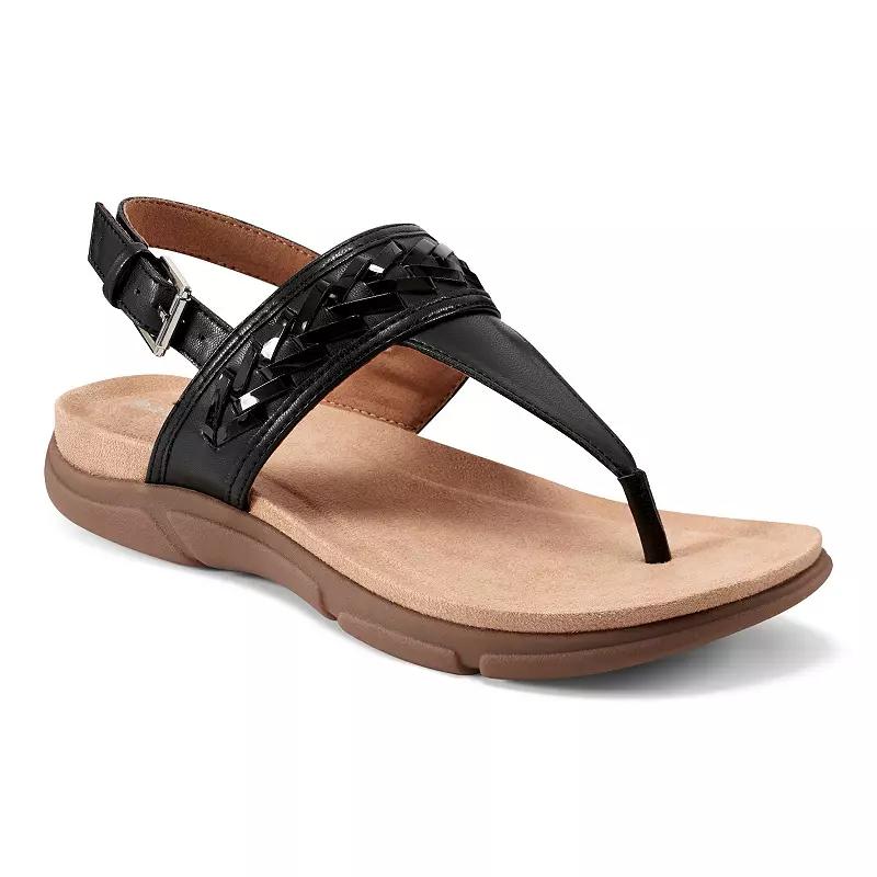 Easy Spirit Monte Women's Slingback Thong Sandals, Size: 9.5, Black Smo Black Product Image