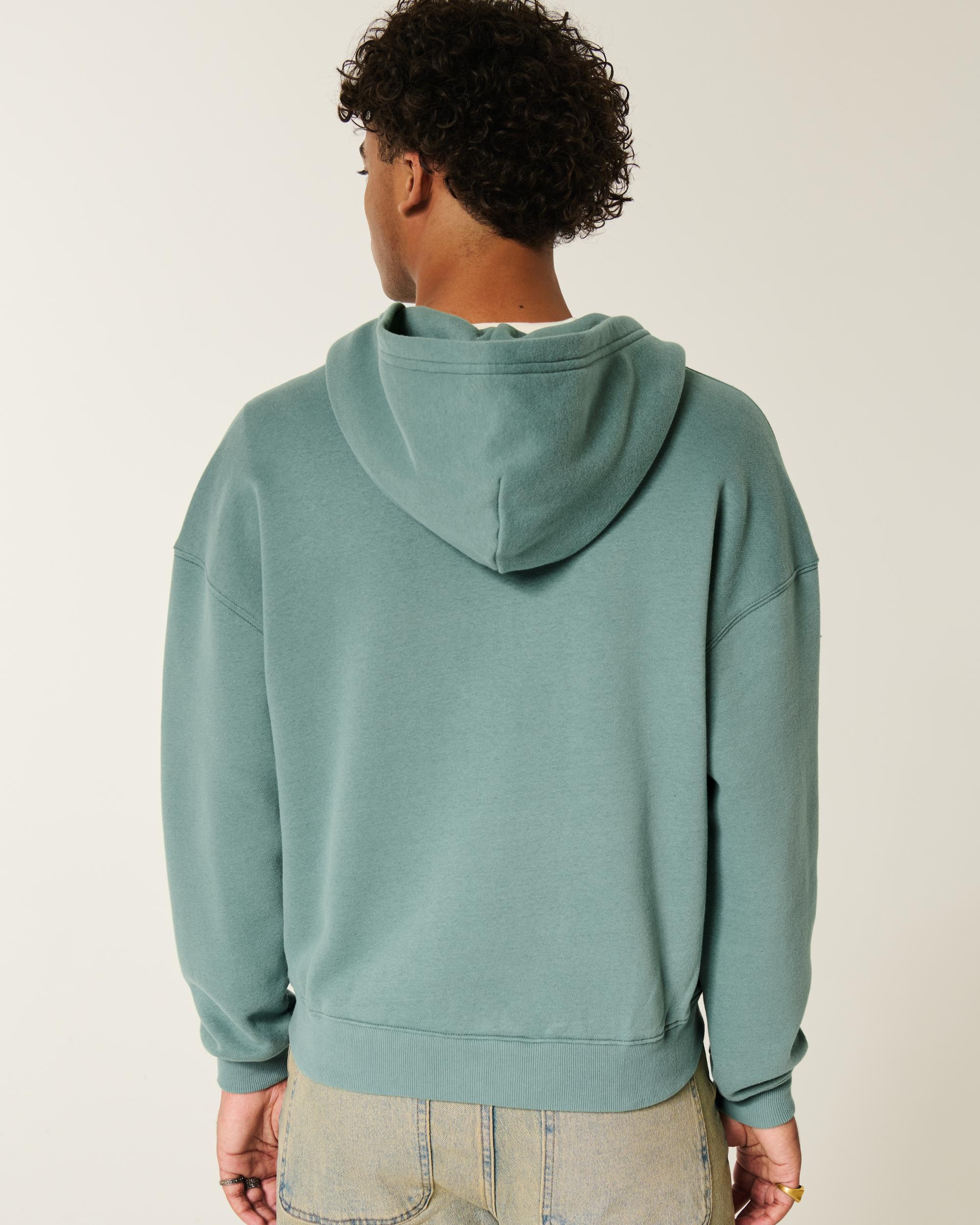 Boxy Providence Rhode Island Graphic Zip-Up Hoodie Product Image