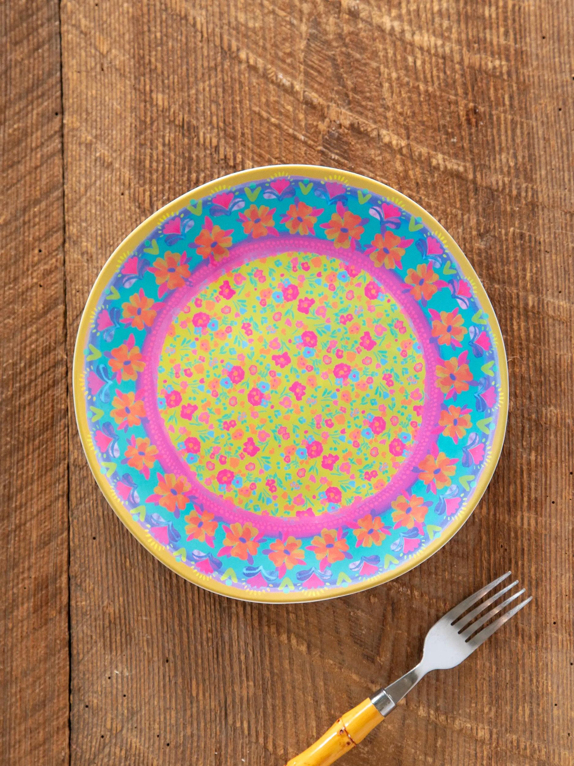 Mix & Match Melamine Dishes - Coral Dinner Plate Product Image
