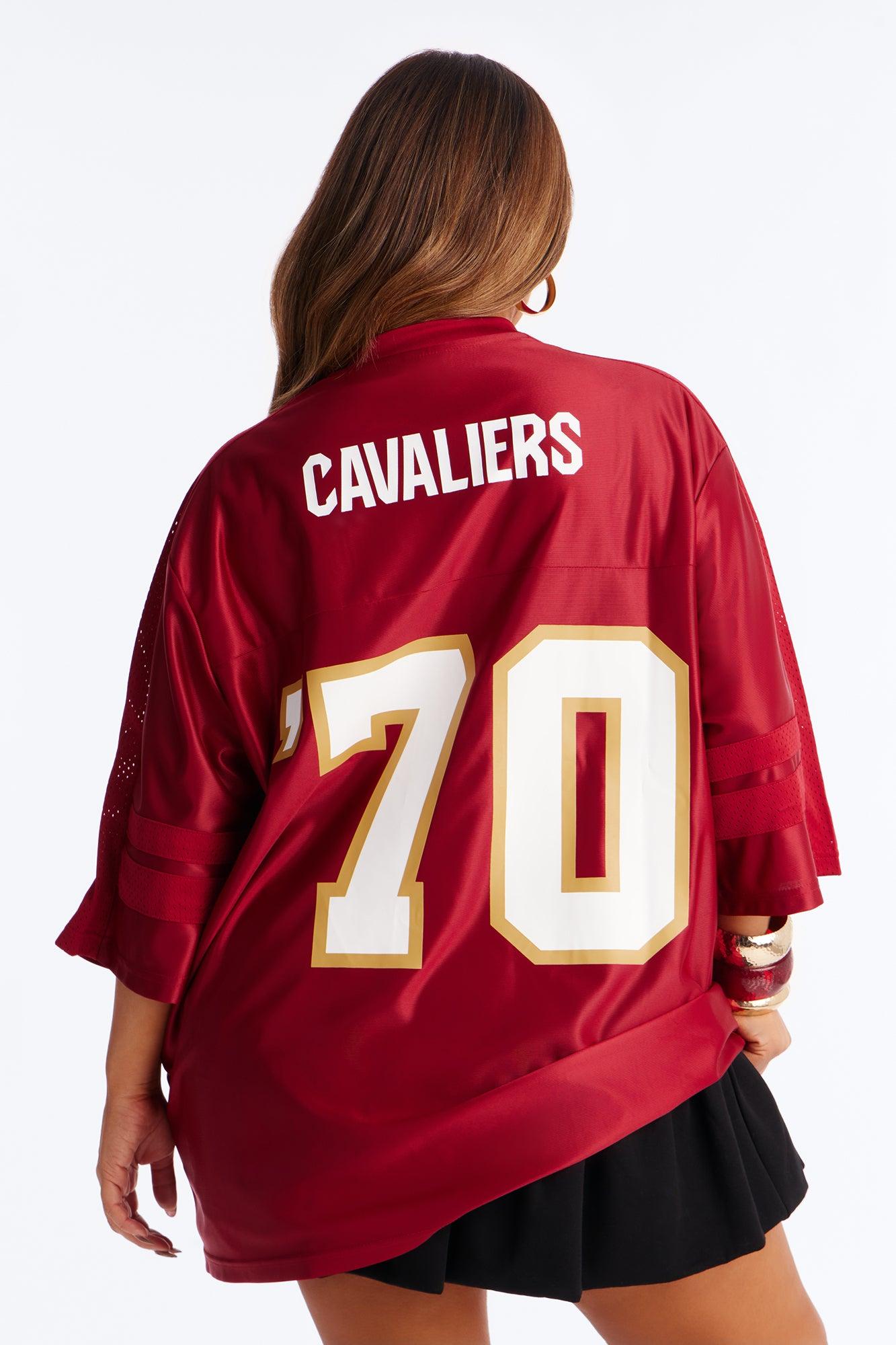 NBA Cavaliers Oversized Mesh Tee - Wine Female Product Image