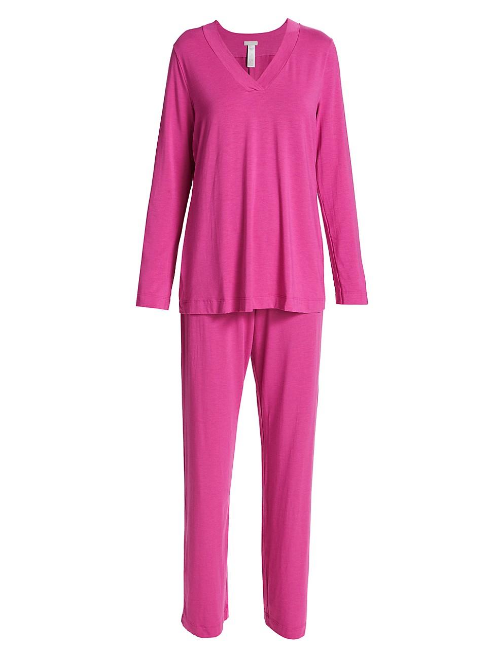 Womens Champagne 2-Piece Jersey Pajama Set Product Image