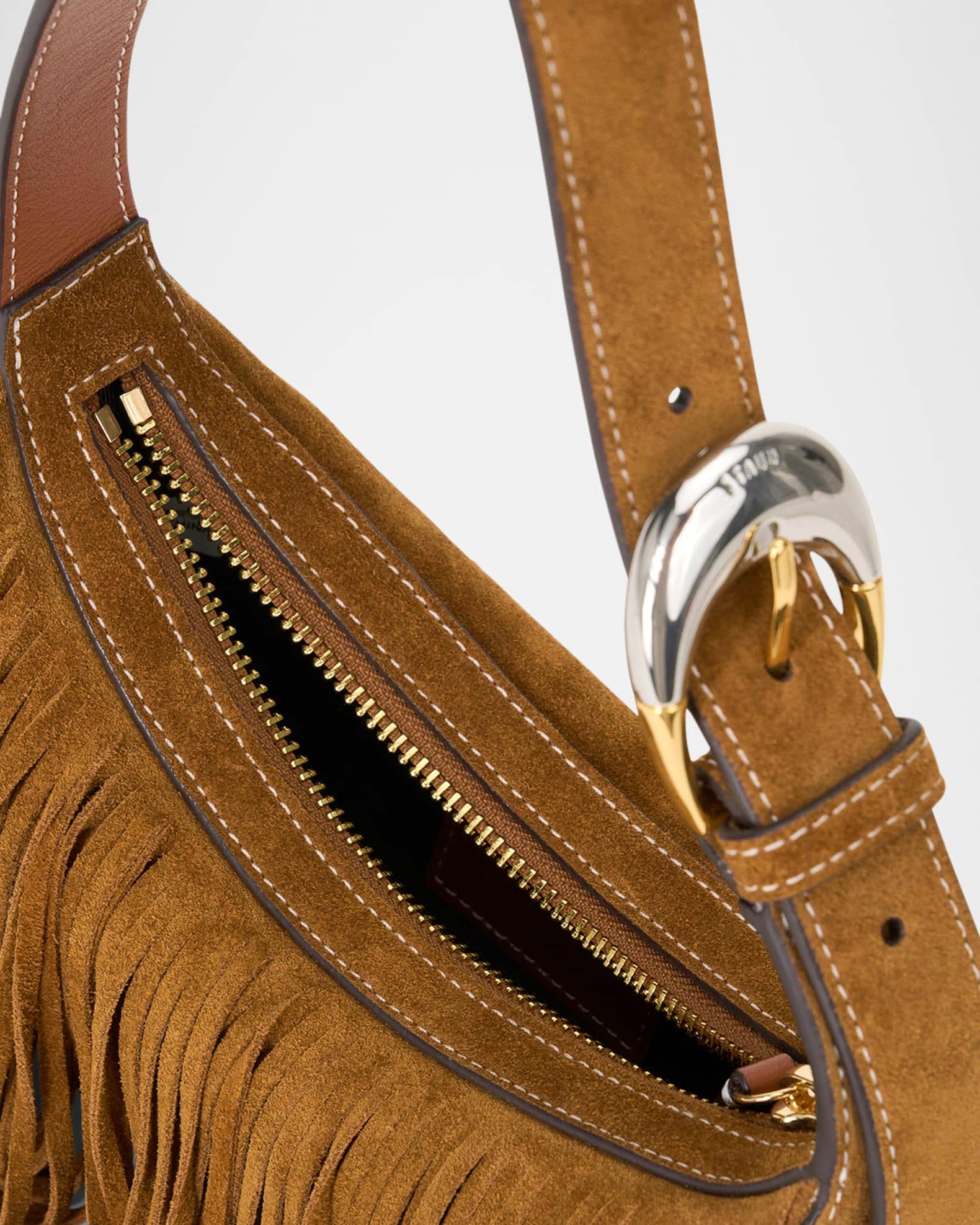 Owen Fringe Buckle Suede Shoulder Bag Product Image