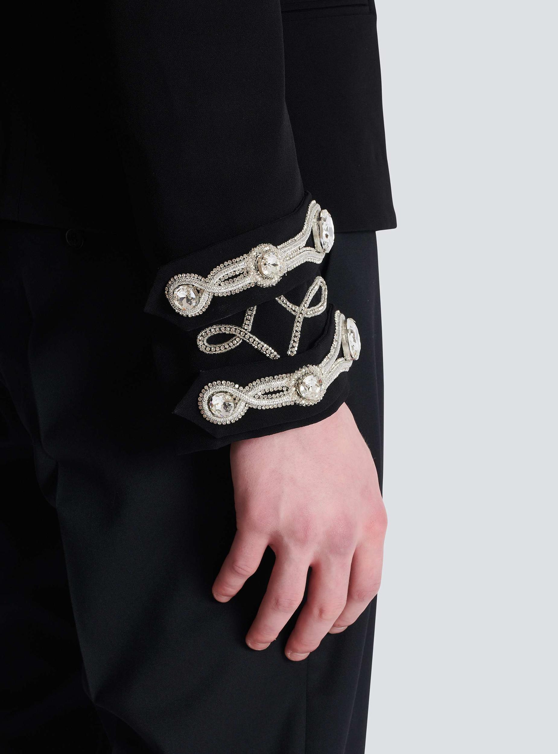 Crepe spencer jacket with embroidered frogging Product Image