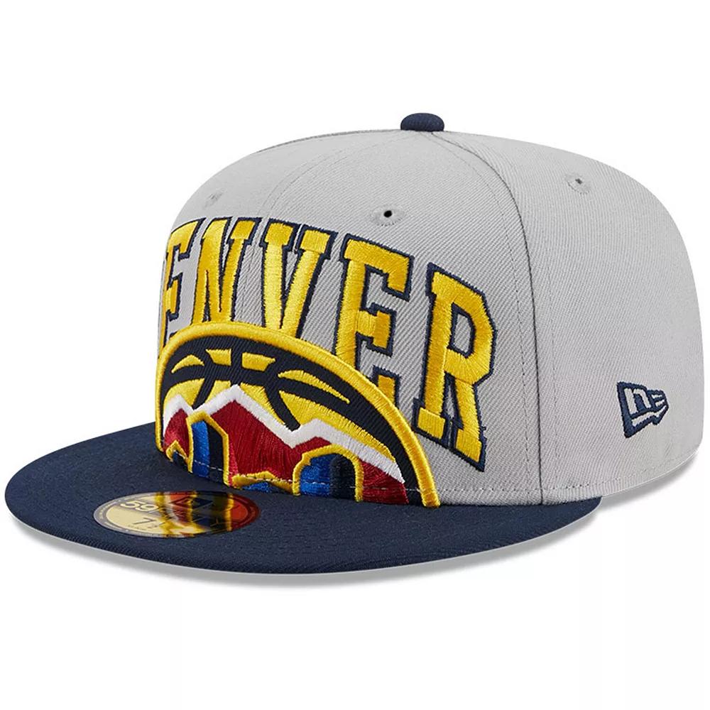 Men's New Era Gray/Navy Denver Nuggets Tip-Off Two-Tone 59FIFTY Fitted Hat,  Product Image