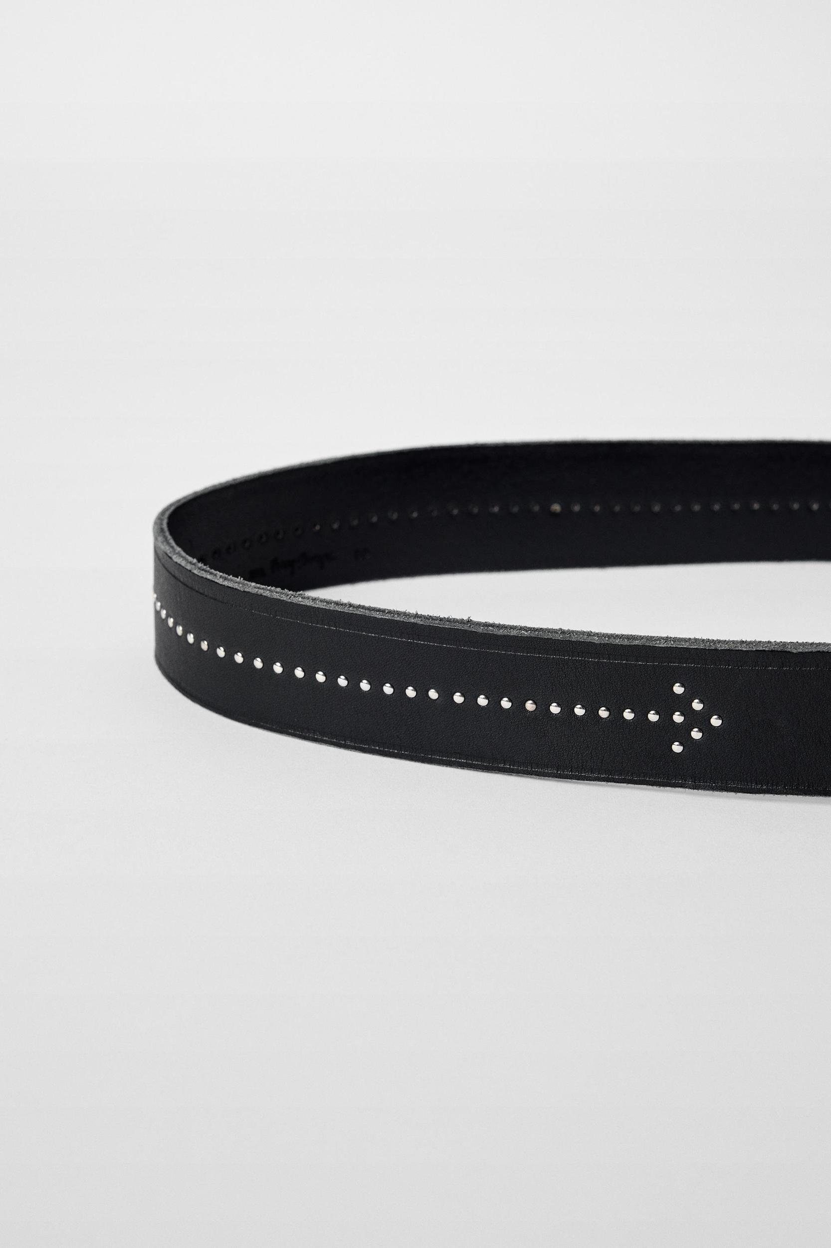 STUDDED LEATHER BELT BOBBY GILLESPIE X ZARA Product Image