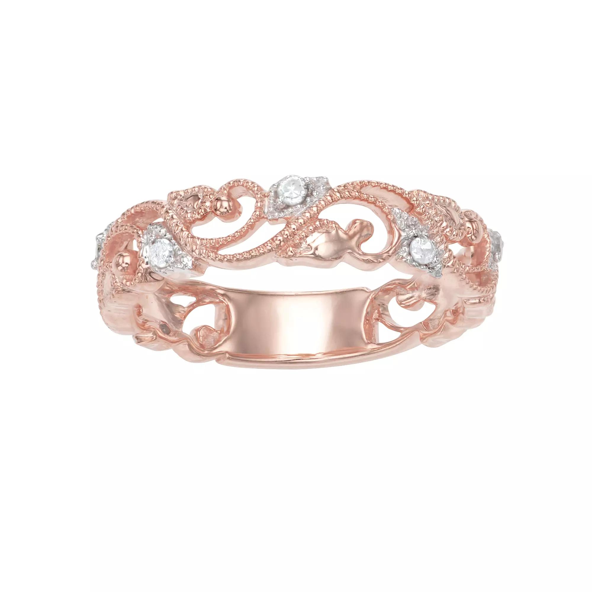 HDI Sterling Silver 1/10 Carat T.W. Diamond Ring, Women's,  Product Image