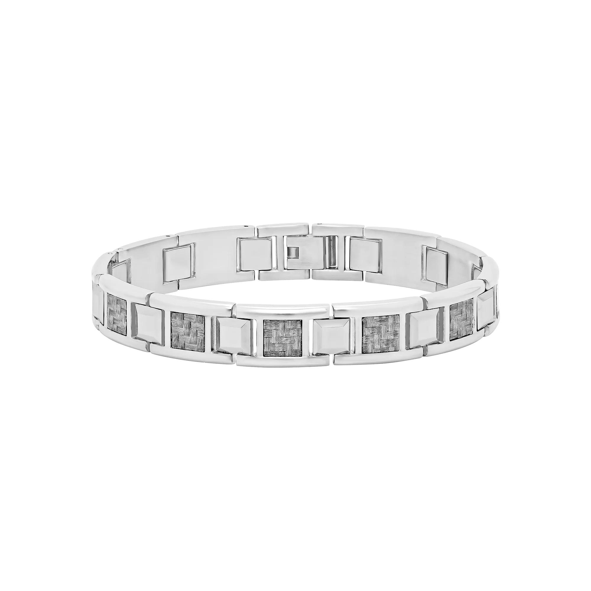 Men's Jewelry Nation Stainless Steel Fiber Bracelet,  Product Image