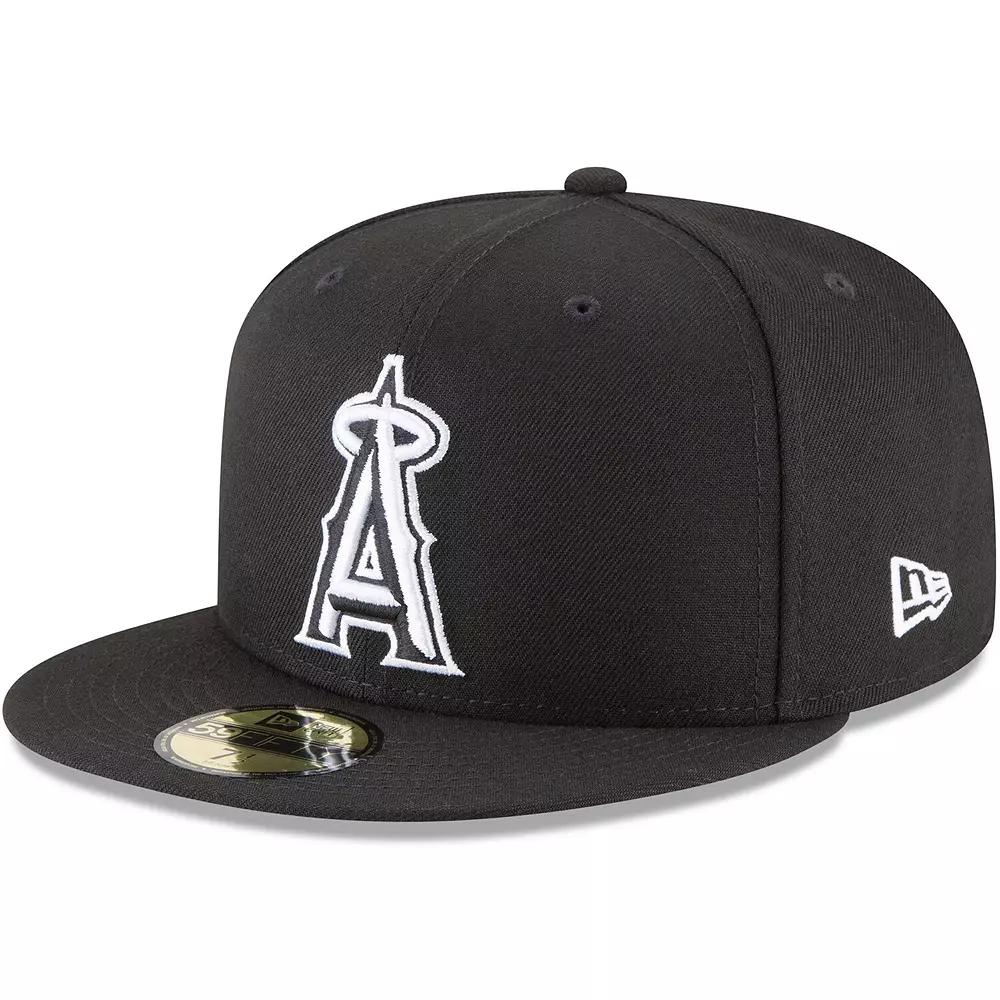 Men's New Era Black Los Angeles Angels 59FIFTY Fitted Hat, Size: 7 7/8 Product Image