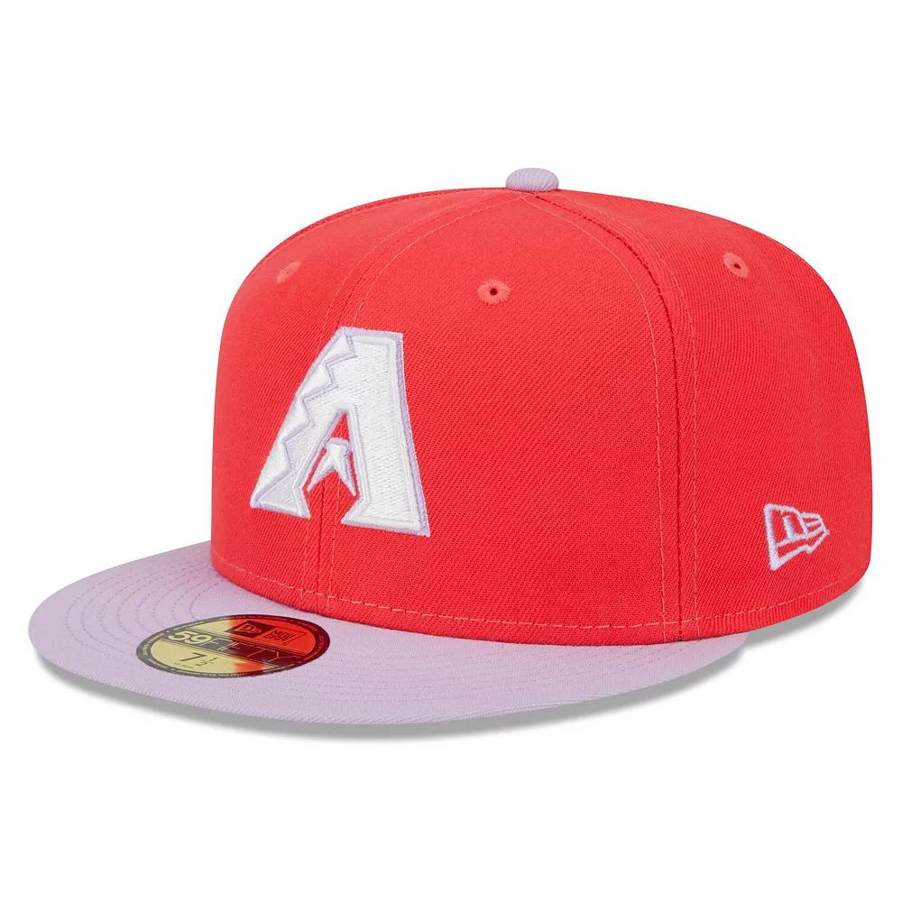 Men's New Era Red/Lavender Arizona Diamondbacks Spring Color Two-Tone 59FIFTY Fitted Hat,  Product Image
