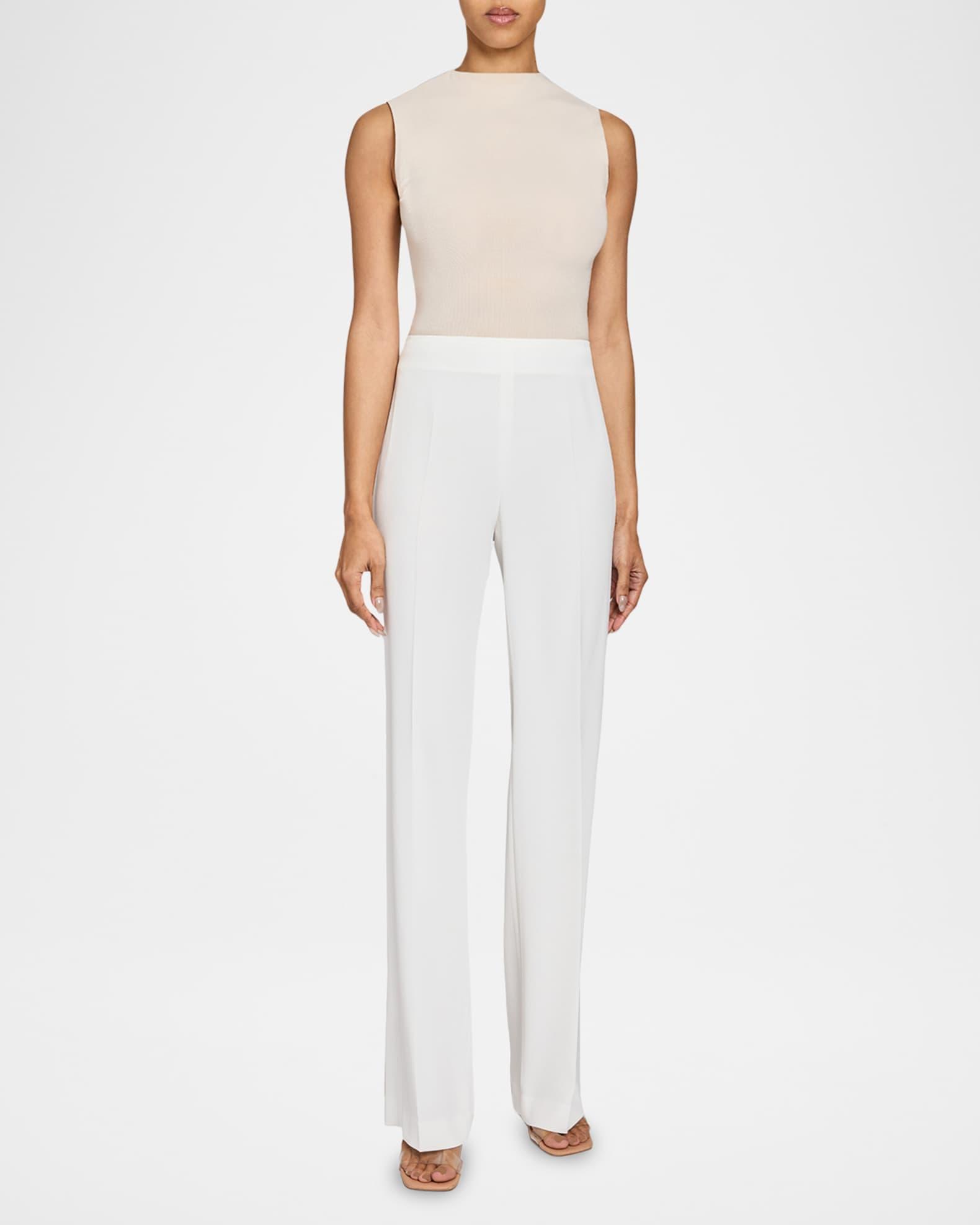 Straight-Leg Fluid Cady Pants Product Image