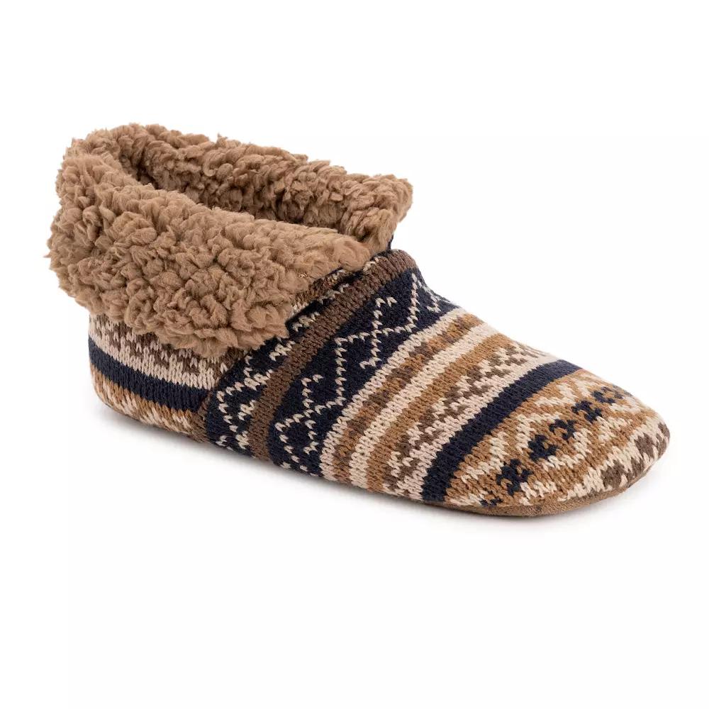 Men's MUK LUKS Foldover Sherpa Boot Slippers,  Product Image