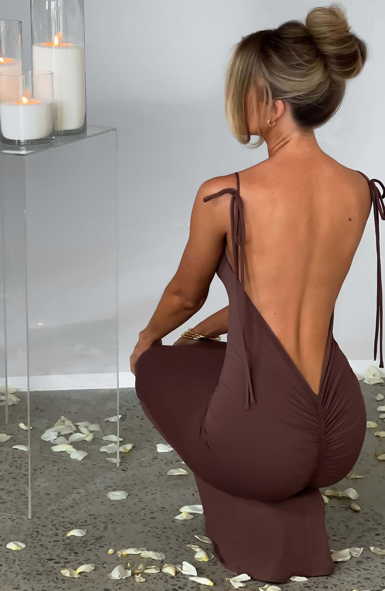 Sanya Maxi Dress - Chocolate Product Image