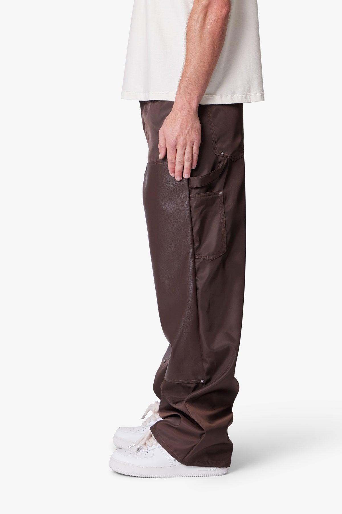 Ultra Baggy Nylon Work Pants - Brown Product Image