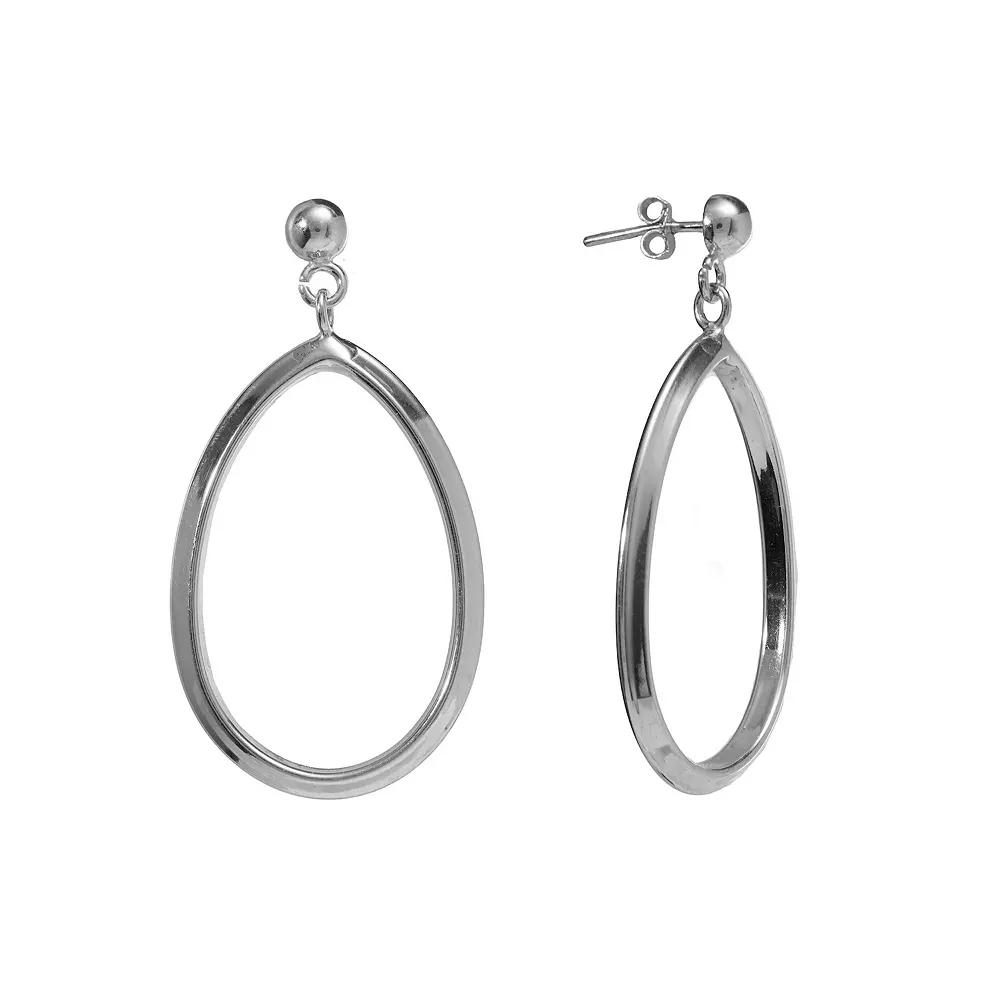 Athra NJ Inc Sterling Silver Open Ball Stud Drop Earrings, Women's Product Image