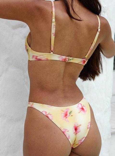 Juliette Bikini Top Yellow Floral Product Image