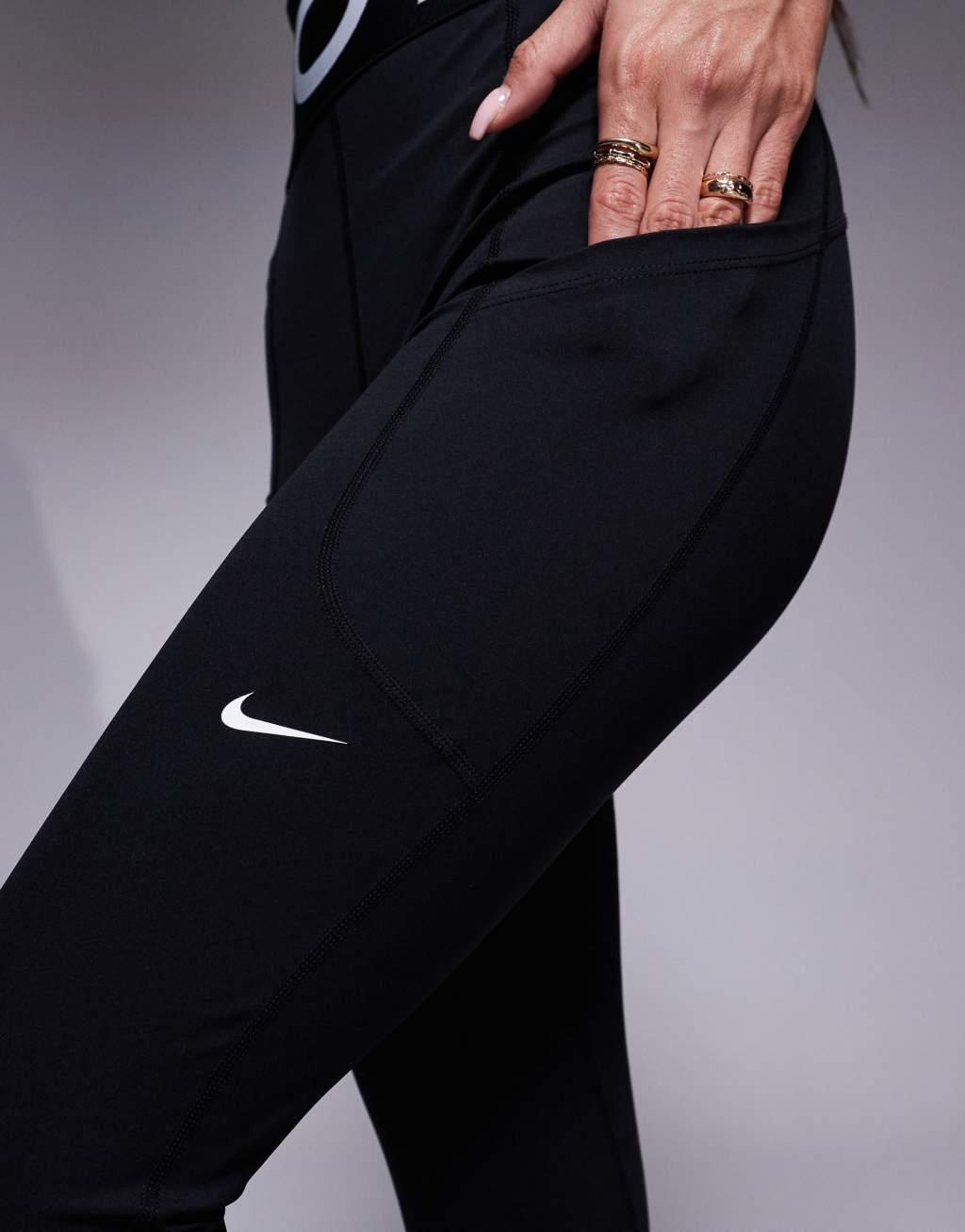 Nike Training Pro Sculpt high waisted 7/8 leggings in black Product Image