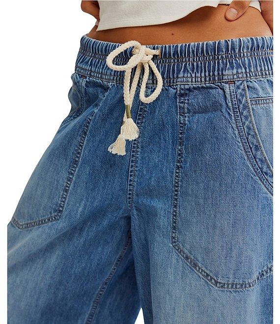 Free People Easy Peasy Pull-On Boyfriend Denim Jeans Product Image