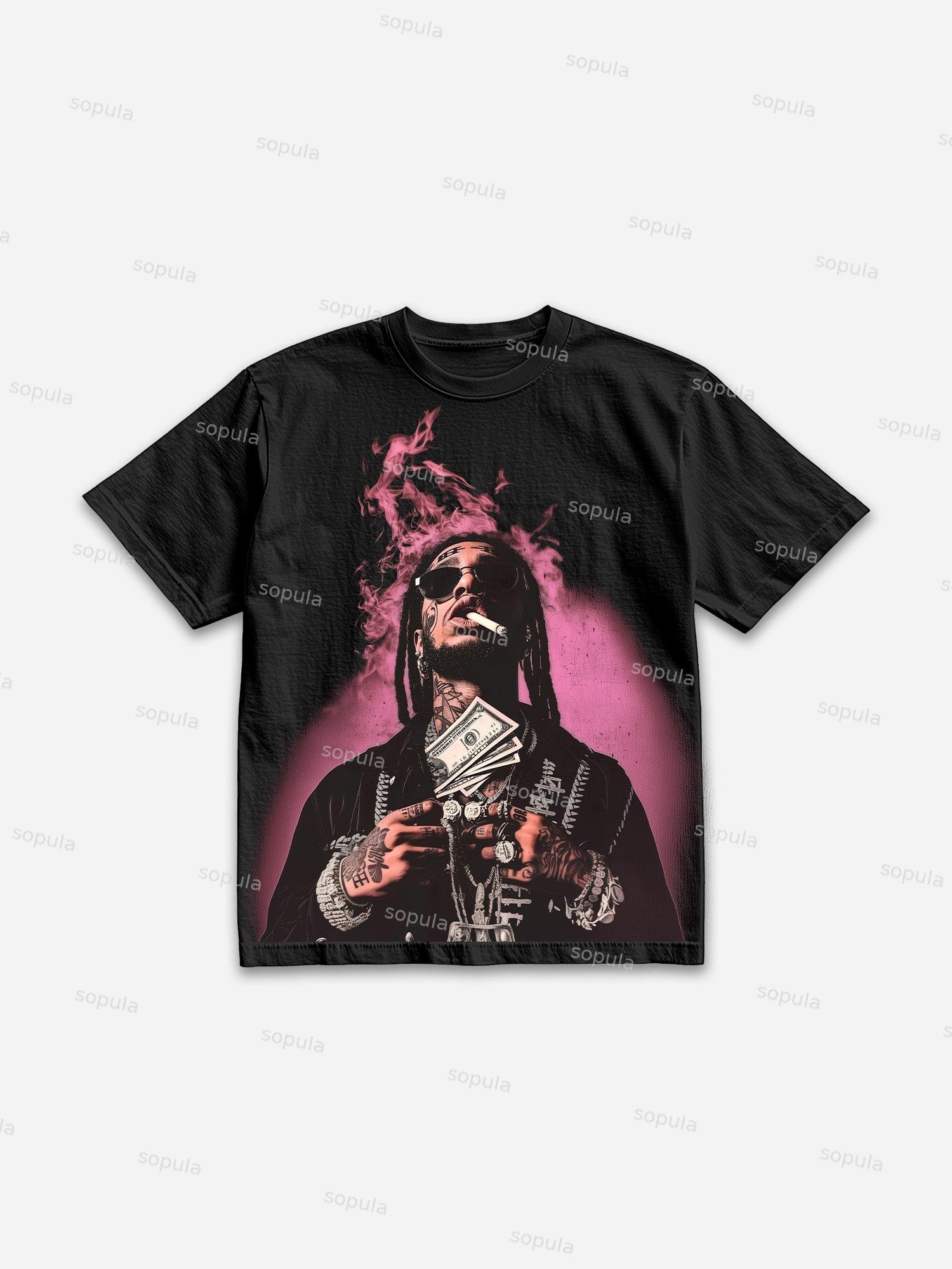 Vintage Hell Rottweiler Graphic Cotton T-shirt Product Image