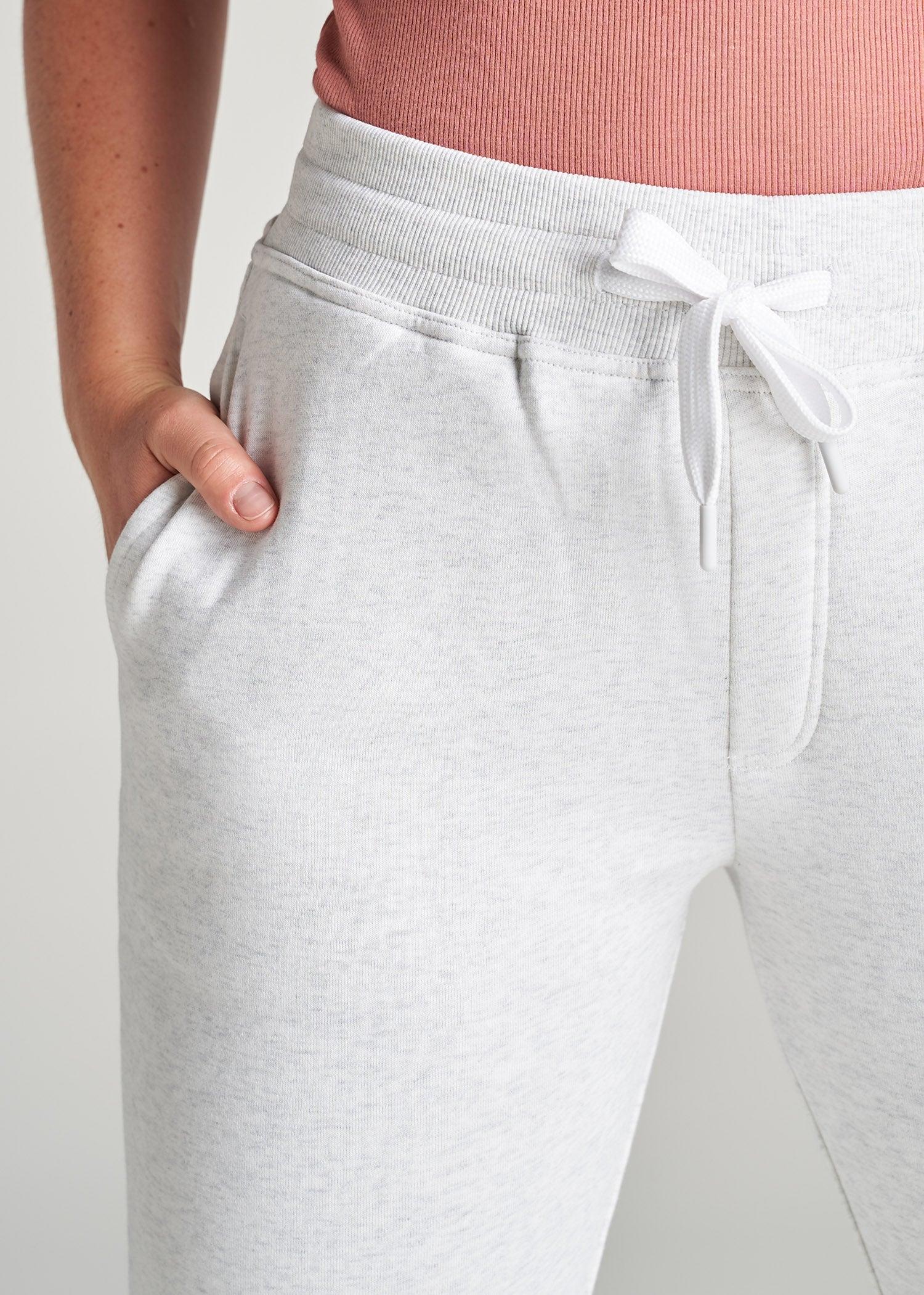 Wearever Fleece Open-Bottom Sweatpants for Tall Women in Heather Cloud White Female Product Image