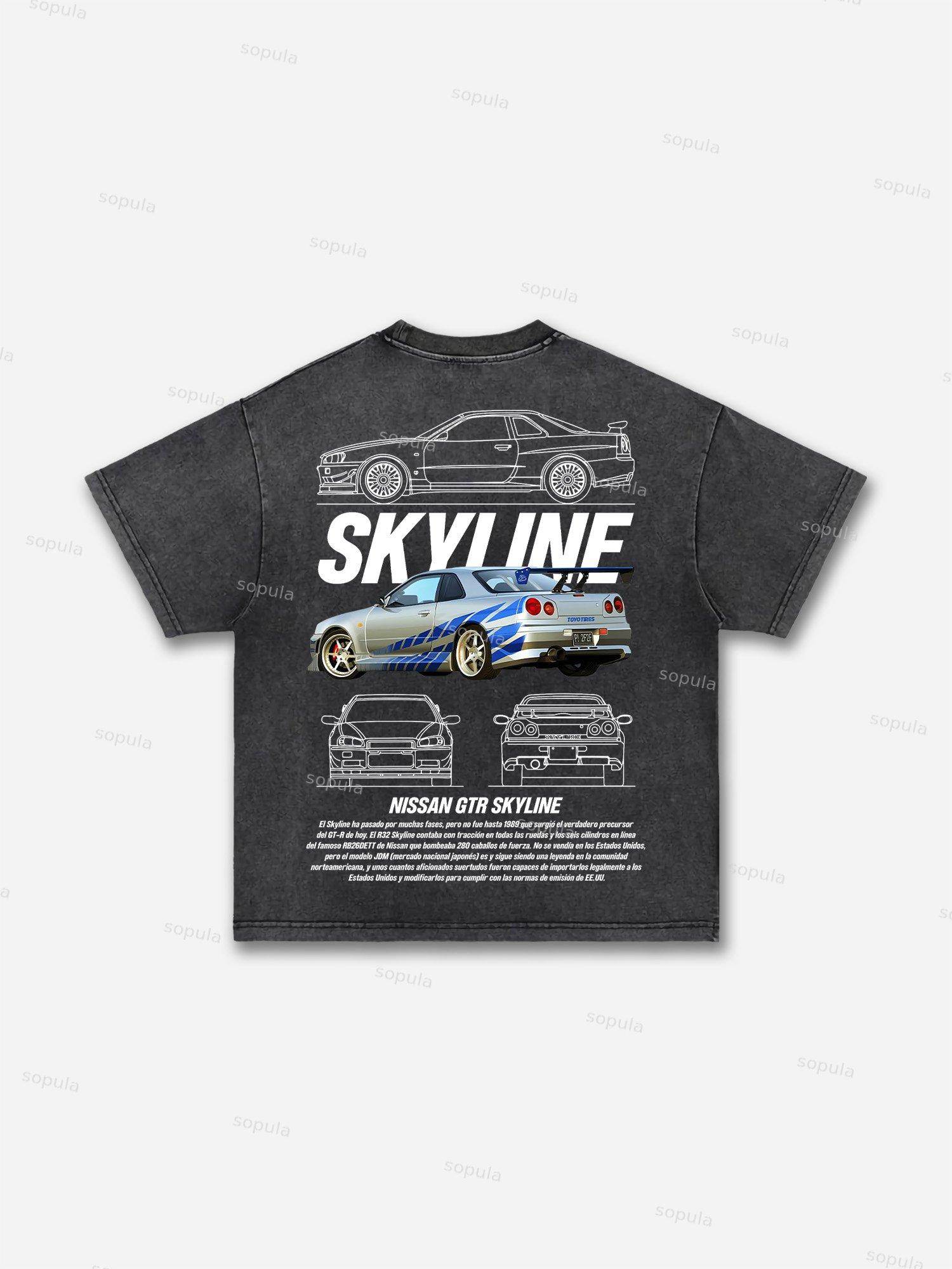 Sopula Jeff Gordon 24 Skull Racing Graphic T-Shirt Product Image