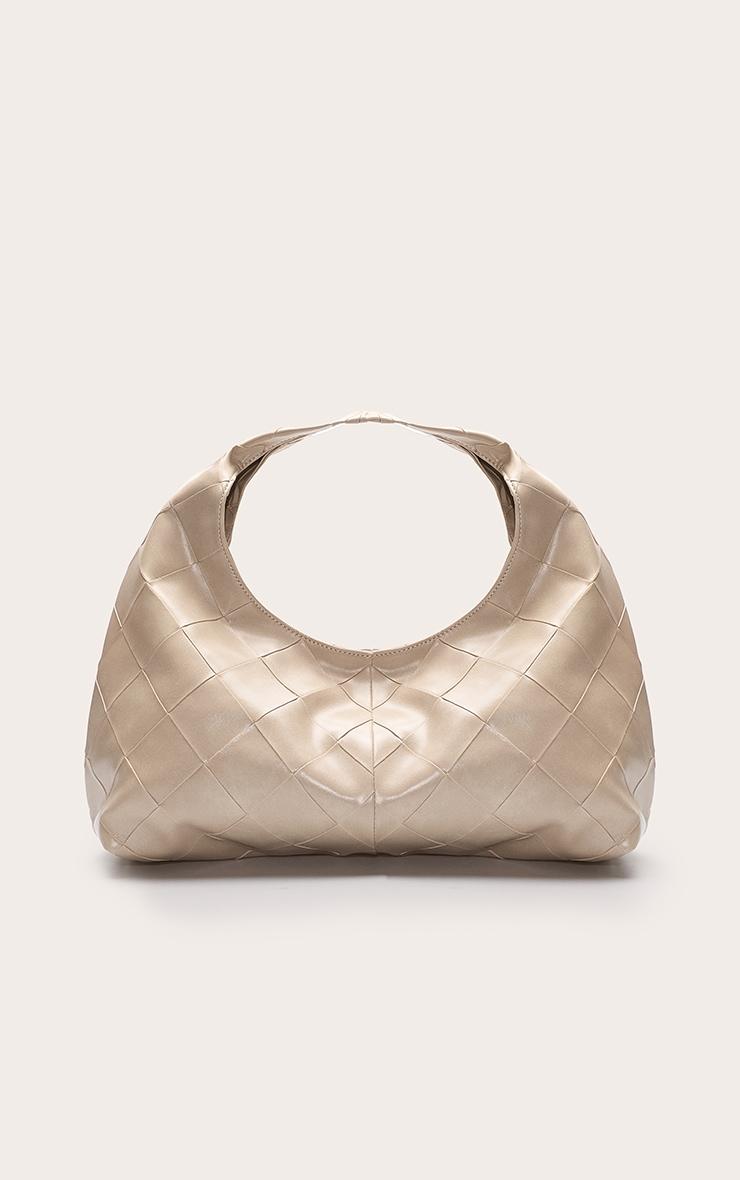 Cream Oversized Weave Large Tote Bag Product Image