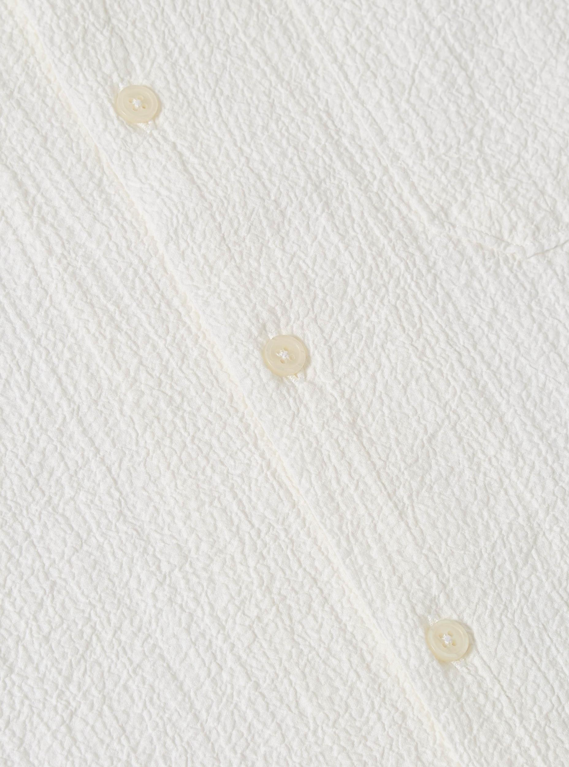 Universal Works Road Shirt in White Seersucker Product Image