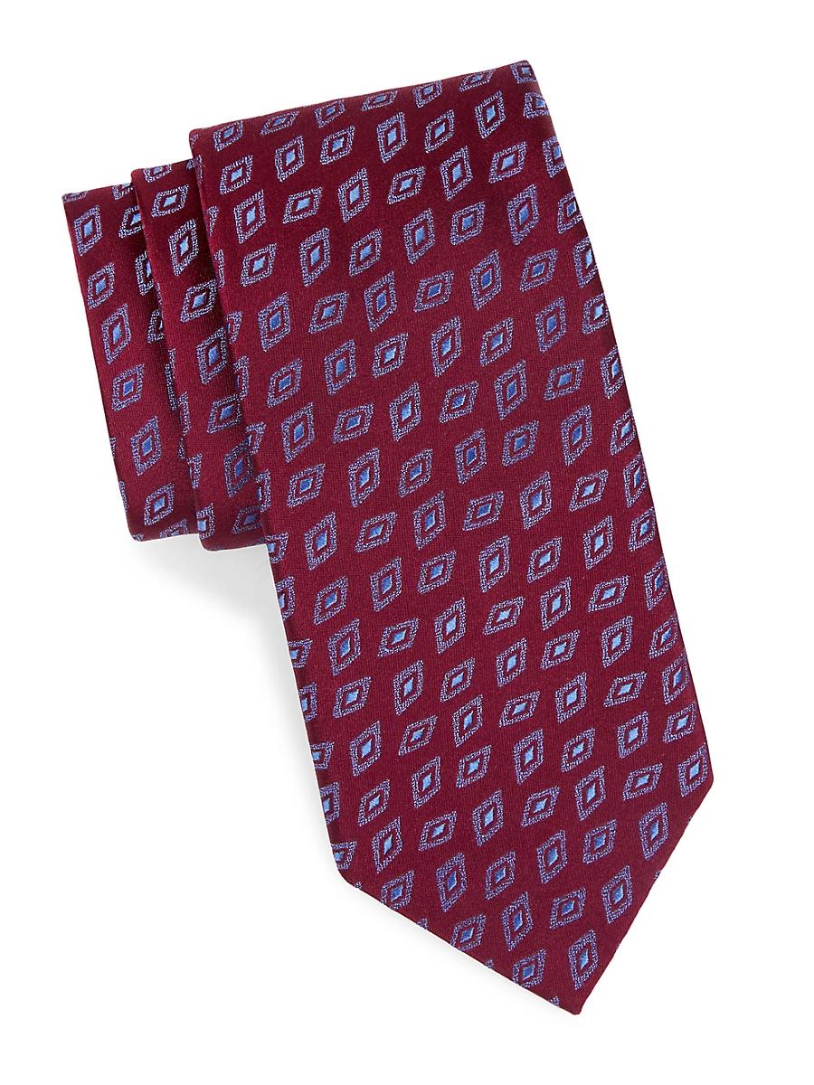 Mens Diamond Bean Silk Jacquard Tie Product Image