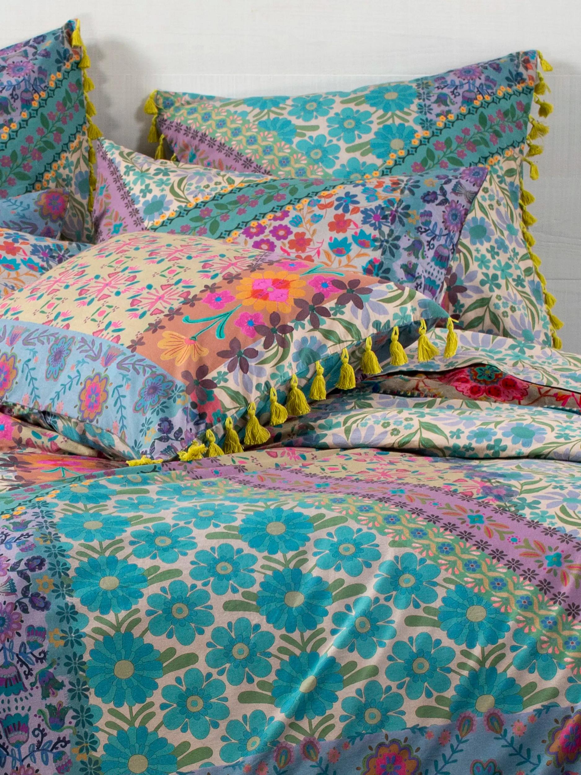 So Soft Cotton Reversible Shams, Set of 2 - Folk Flower Patchwork Product Image