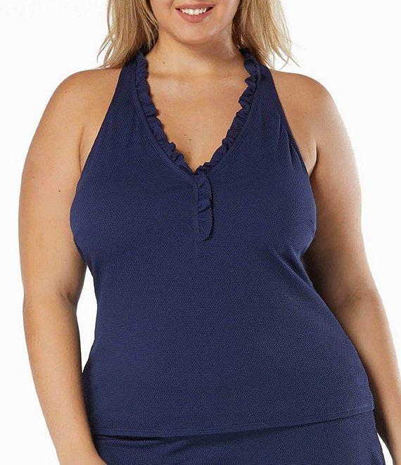 Beach House Plus Size Pique Solid Olivia Princess Seam Swim Skort Product Image